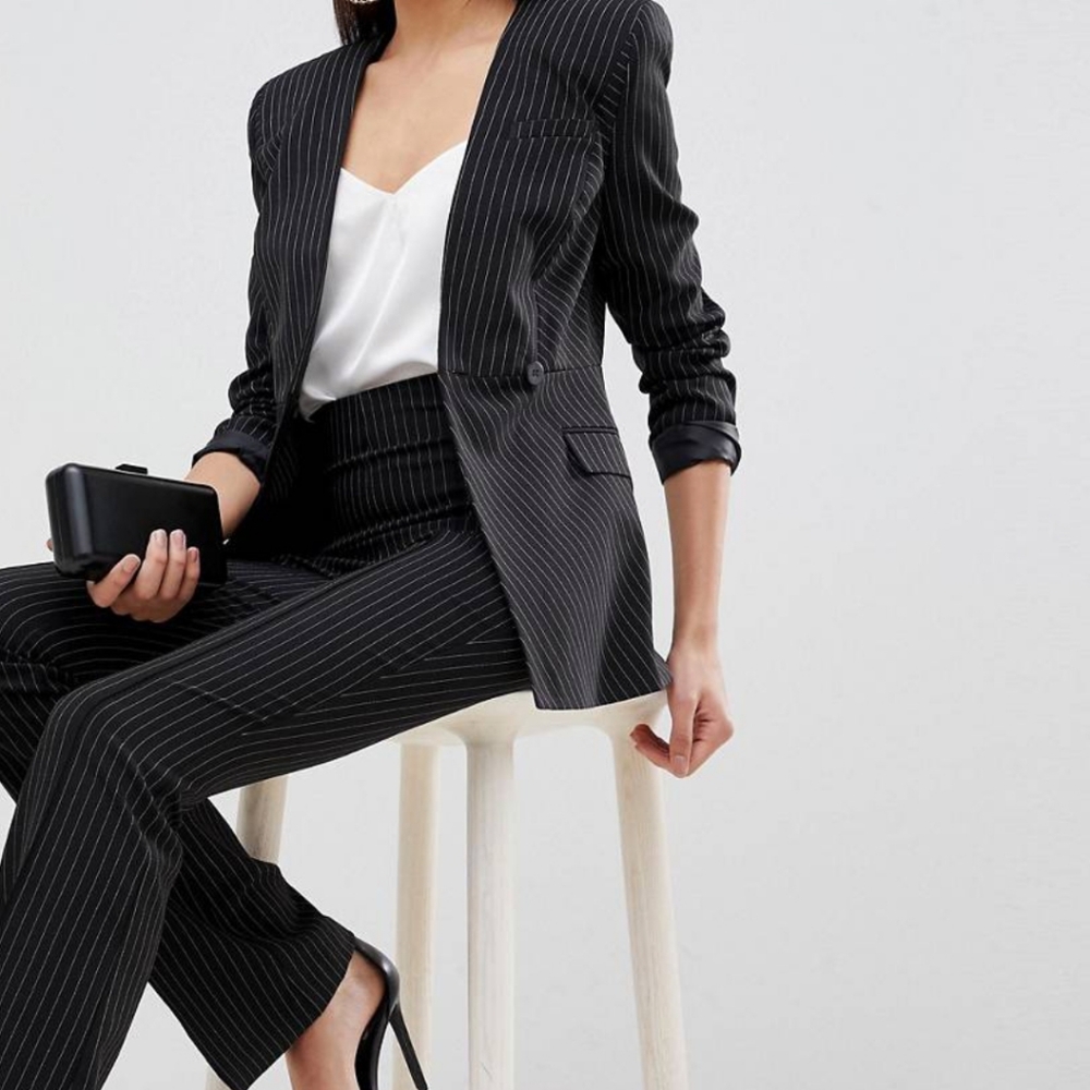 Women's Tall Pinstripe Tailored Suit